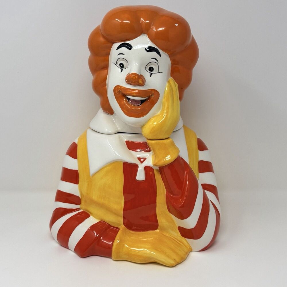 Treasure Craft McDonalds Ronald McDonald Cookie Jar Ceramic 1997 Vintage